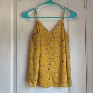 Yellow flower tank top from Charming Charlies